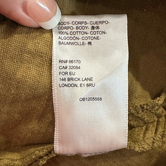 URBAN OUTFITTERS Green Corduroy Mini with Lace-Up Back - Picture 6 of 6